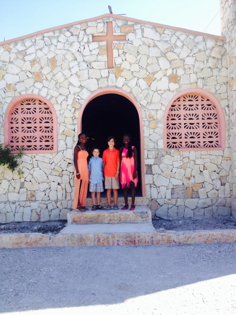 Our children on a Sunday morning in front of our church building at MIF.